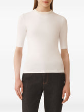Fabiana Filippi Ribbed Cotton Short Sleeve Top White White