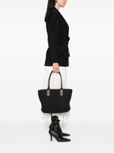 Hogan Pre Pre Script Small Black Leather-Trimmed Tote Bag Black