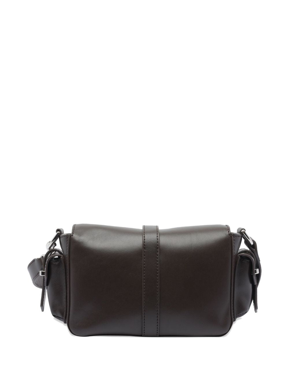 Hogan Pre Small Leather Flap Crossbody Bag Brown