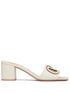 Valentino Garavani VLogo Cut-Out Leather Block-Heel Sandals Ivory