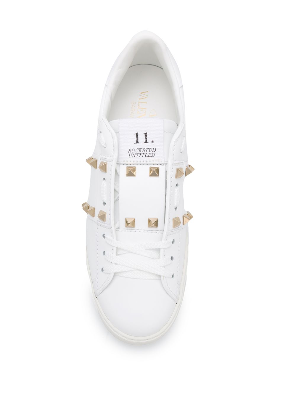 Valentino Garavani Rockstud Untitled Leather Sneakers White