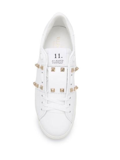 Valentino Garavani Rockstud Untitled Leather Sneakers White