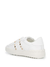 Valentino Garavani Rockstud Untitled Leather Sneakers White