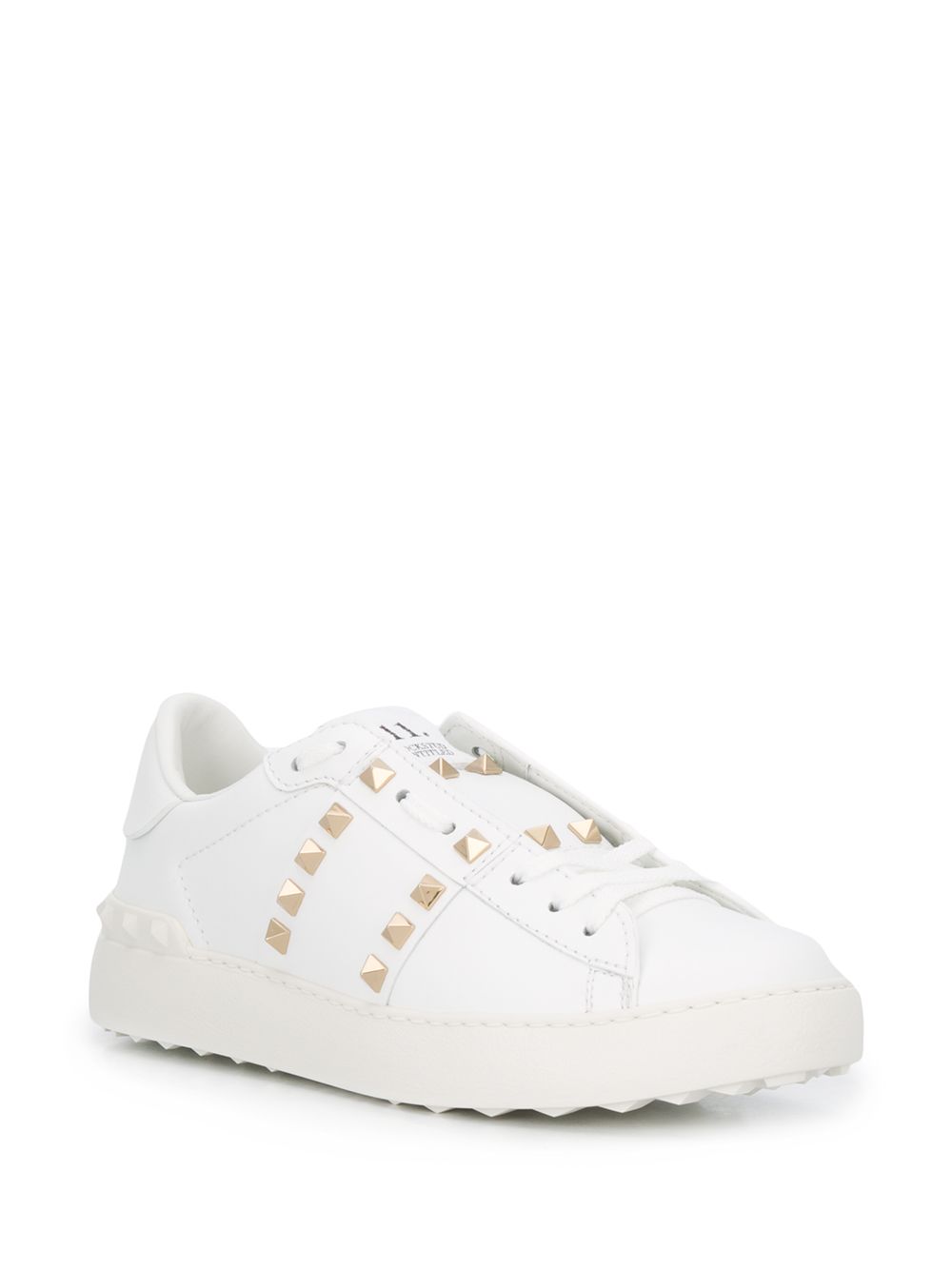 Valentino Garavani Rockstud Untitled Leather Sneakers White
