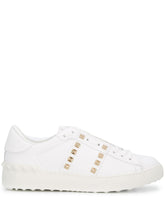 Valentino Garavani Rockstud Untitled Leather Sneakers White