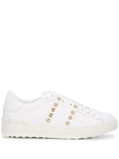 Valentino Garavani Rockstud Untitled Leather Sneakers White
