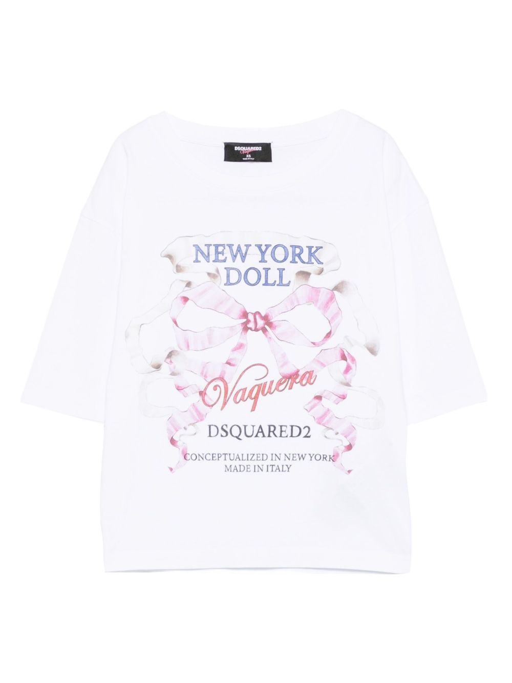 Dsquared2 Printed Cotton Crewneck T-Shirt White White