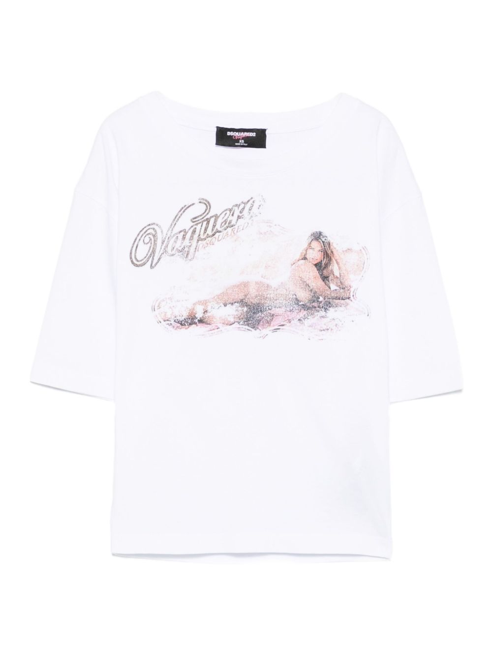 Dsquared2 Logo Graphic Cotton T-Shirt White
