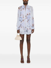 Zimmermann Floral-Print Ruffled Hem Jumpsuit Lilac
