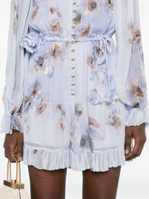 Zimmermann Floral-Print Ruffled Hem Jumpsuit Lilac