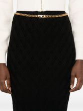 Elisabetta Franchi Knitted midi skirt BLACK