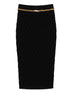 Elisabetta Franchi Knitted midi skirt BLACK