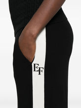 Elisabetta Franchi Wide-Leg Knitted Tricot Trousers Black