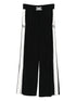 Elisabetta Franchi Wide-Leg Knitted Tricot Trousers Black