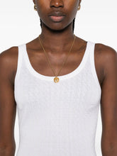Elisabetta Franchi Wool Blend Sleeveless Scoop Neck Tank Top Ivory ivory