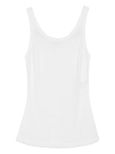 Elisabetta Franchi Wool Blend Sleeveless Scoop Neck Tank Top Ivory ivory