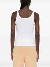 Elisabetta Franchi Wool Blend Sleeveless Scoop Neck Tank Top Ivory ivory