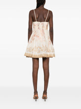 Zimmermann Floral-Print Linen-Silk Midi Dress Beige