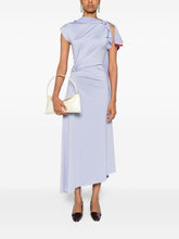 Victoria Beckham Draped Asymmetrical Lilac Dress Lilac