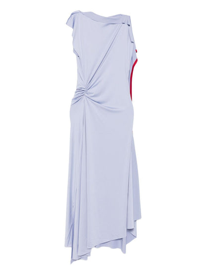 Victoria Beckham Draped Asymmetrical Lilac Dress Lilac