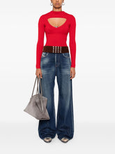 Diesel Ribbed Wool Long-Sleeve Sweater Red