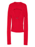 Diesel Ribbed Wool Long-Sleeve Sweater Red