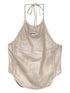 Diesel Metallic Gold-Tone Tie Fastening Top Golden Golden