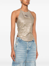 Diesel Metallic Gold-Tone Tie Fastening Top Golden Golden