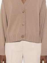 Fabiana Filippi V-neck Button-Fastening Ribbed Wool-Silk Sweater Brown brown