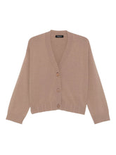 Fabiana Filippi V-neck Button-Fastening Ribbed Wool-Silk Sweater Brown brown