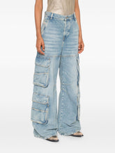 Diesel Clear Blue Cargo Denim Straight-Leg Jeans Clear Blue