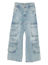 Diesel Clear Blue Cargo Denim Straight-Leg Jeans Clear Blue