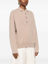 Jacquemus La Maille Vareuse Wool-Cashmere Polo Shirt Beige Beige