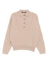 Jacquemus La Maille Vareuse Wool-Cashmere Polo Shirt Beige Beige