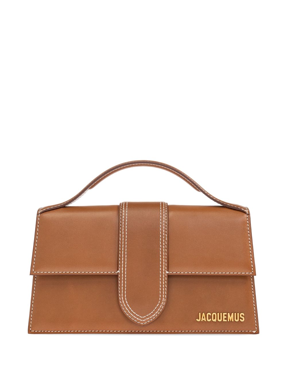 Jacquemus The Big Bambino Top-Handle Calf Leather Bag Leather Brown