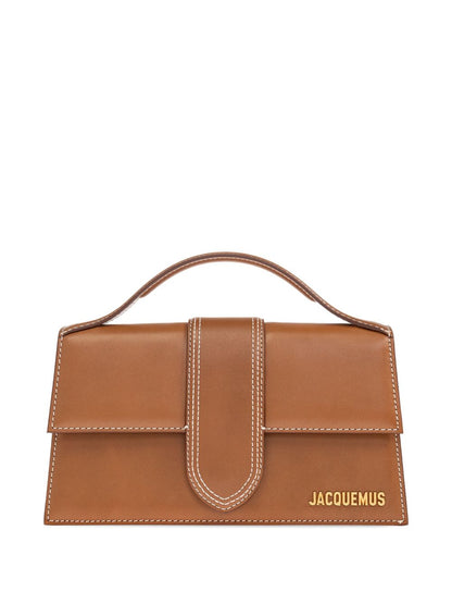 Jacquemus The Big Bambino Top-Handle Calf Leather Bag Leather Brown