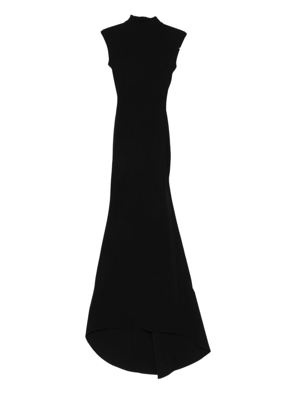 Jacquemus La Robe Alba Sleeveless High Neck Black Maxi Dress Black