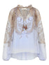 Zimmermann Paisley-Print Viscose Ruffled Shirt Lilac lilac