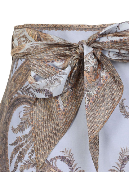Zimmermann Paisley Silk-Blend Shorts Lilac lilac