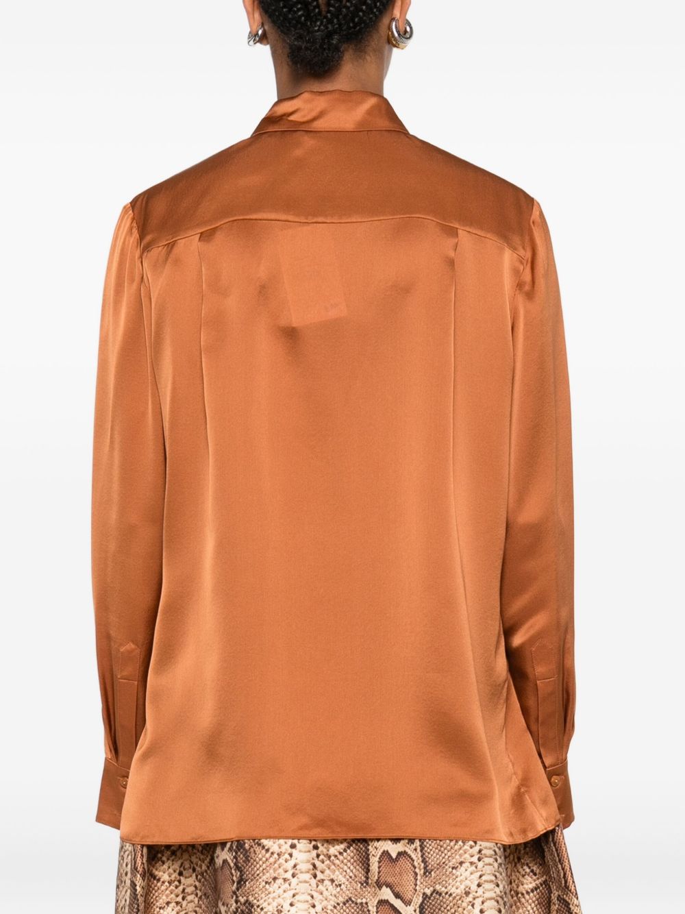 Zimmermann Embroidered silk shirt Brown