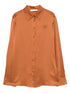 Zimmermann Embroidered silk shirt Brown
