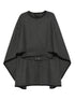 Emporio Armani Dark Grey Wool Belted Jacket with Button Fastening Grey