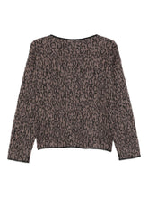 Emporio Armani Leopard-Print Wool Sweater Black