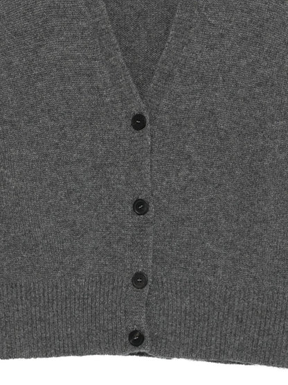 Emporio Armani Cashmere Wool V-Neck Sleeveless Vest Grey