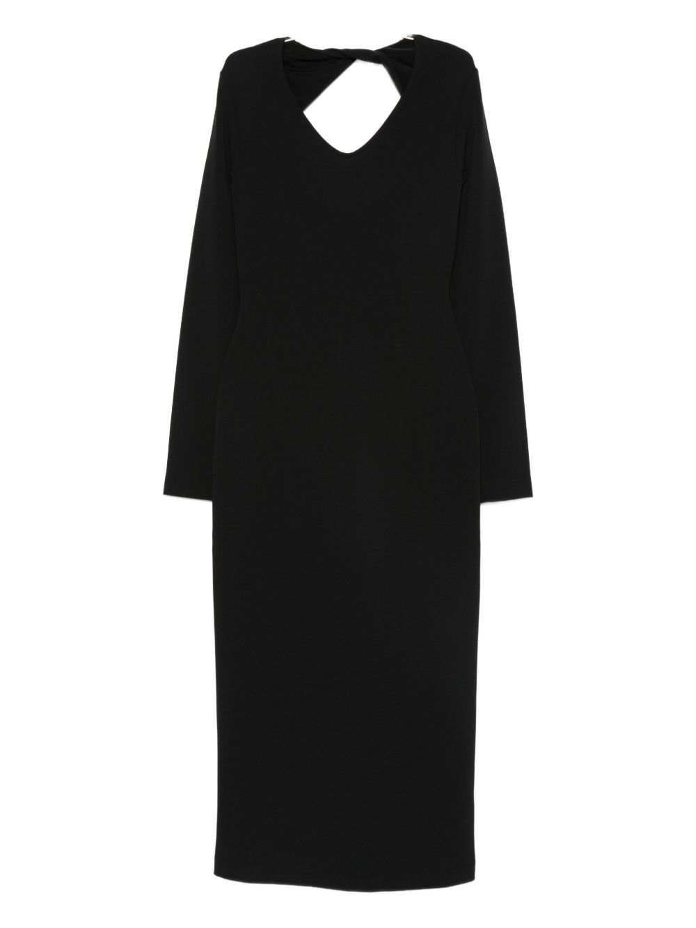 Emporio Armani Silk-Blend Black Cocktail Dress Black