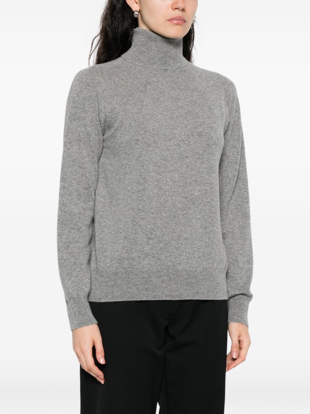Emporio Armani Cashmere Turtleneck Sweater Grey