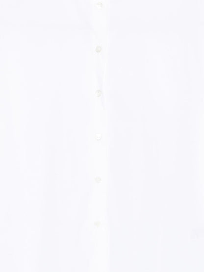 Emporio Armani White Cotton Mandarin-Collar Shirt White