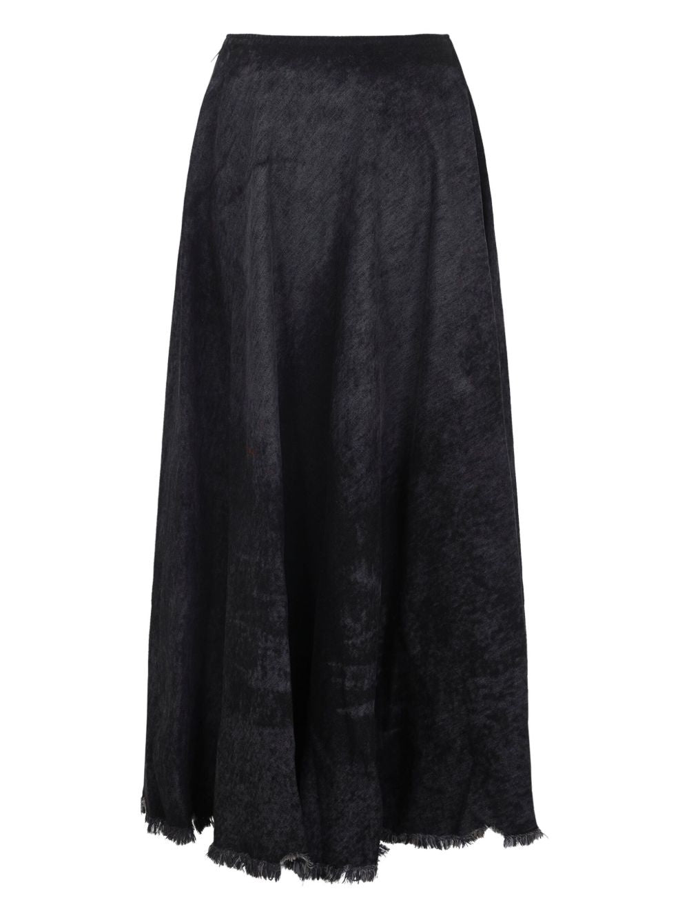 Diesel Long Silk Denim Skirt Black black