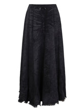 Diesel Long Silk Denim Skirt Black black