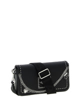 Marc Jacobs The Mini Embossed Logo Chain Shoulder Bag Black